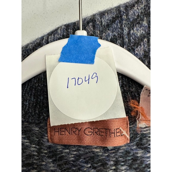 Henry Grethel Men Vintage Shetland Wool Sweater Vest XL Academia Grandpa Diamond - Picture 8 of 8